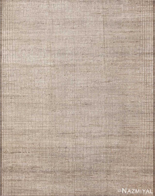 Nazmiyal Collection One-of-a-Kind Handmade Wool Pile Modern Contemporary Neutral Minimalist Area Rug