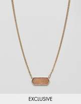 Thumbnail for your product : ASOS DesignB London DesignB Stone Pendant Necklace In Gold Exclusive To