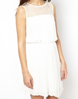 Thumbnail for your product : Elise Ryan Skater Dress in Eyelash Lace with Pleated Skirt