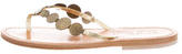 Thumbnail for your product : K Jacques St Tropez Gold-Tone Thong Sandals