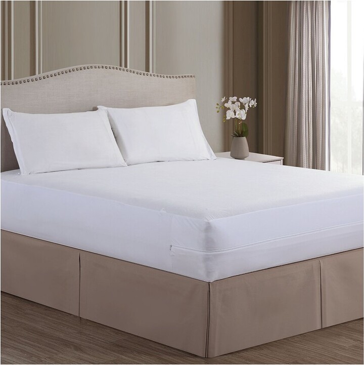 Fresh Ideas All-In-One Zippered Boxspring Encasement Cover With Bed Bug Blocker