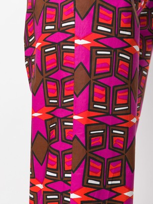 Aspesi Geometric Print Cropped Trousers