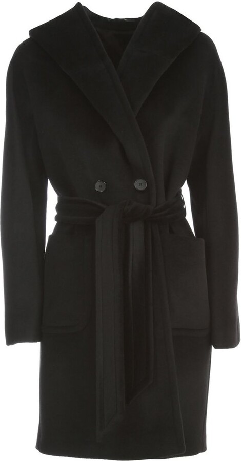 Tagliatore Chelsey Hooded Belted Coat