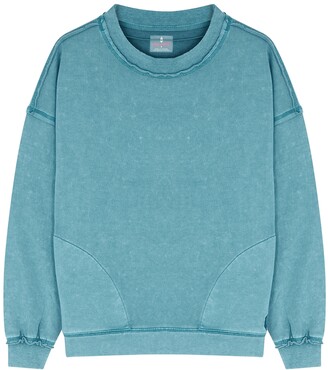 teal crewneck