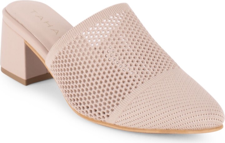Tahari Women's Santorini Knit Slip-On Mules