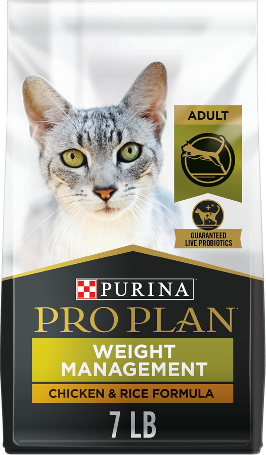Purina Pro Plan Weight Management Dry Cat Food, Chicken & Rice, 7 lb Bag