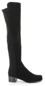 Stuart Weitzman Women's Reserve Knee High Black Suede Boots.
