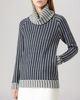 Thumbnail for your product : Reiss Sweater - Toria Textured Stripe Cowl Neck