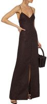 Thumbnail for your product : Zimmermann Corsage Open-back Floral-print Linen Maxi Slip Dress