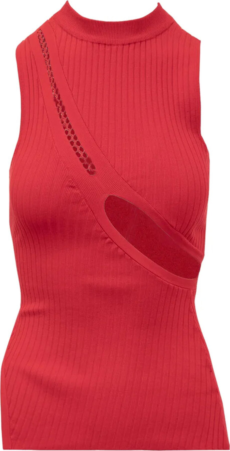 ATTICO Cut-Out Ribbed Top