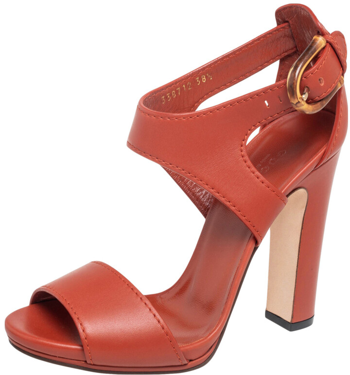 chunky heel buckle sandals