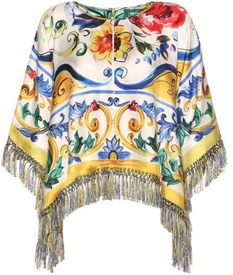 Dolce & Gabbana Printed Silk Top