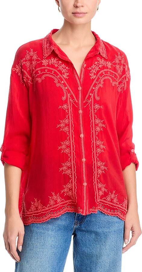 Johnny Was Western Audrey Collared Top