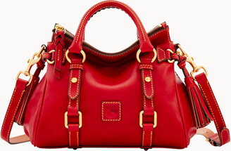 Dooney & Bourke Florentine Micro Satchel Chestnut Leather Handbag