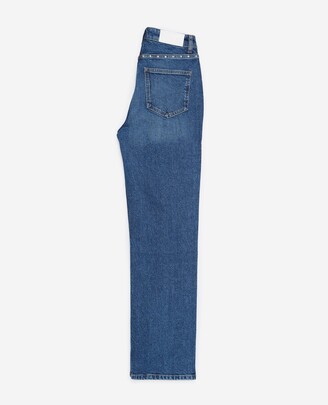 The Kooples Faded blue jeans with silver studs