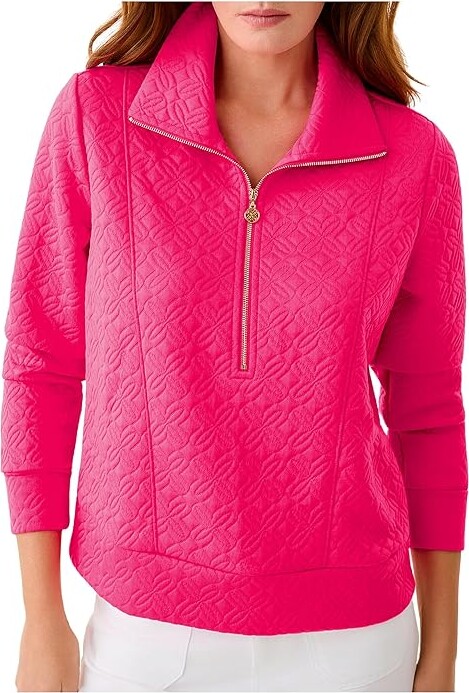 Lilly Pulitzer Eleni Pullover Women's Sweatshirt Sun Shell Pink