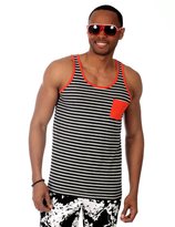 Thumbnail for your product : Oxymoron Linear Curve Tank Blue