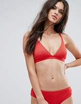 Thumbnail for your product : Warehouse Textured Triangle Bikini Top
