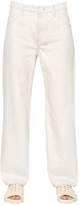 Helmut Lang Cropped Vintage White Cotton Denim Jeans