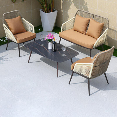 Hokku Designs Noorin 4 - Person Outdoor Seating Group with Cushions