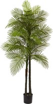 Thumbnail for your product : Nearly Natural 7' Double Robellini Palm Uv-Resistant Indoor/Outdoor Tree