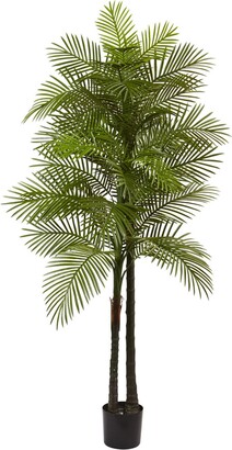 Nearly Natural 7' Double Robellini Palm Uv-Resistant Indoor/Outdoor Tree