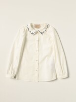 Thumbnail for your product : Gucci cotton shirt with GG embroidery
