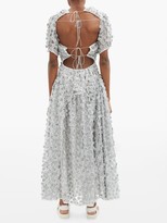 Thumbnail for your product : Cecilie Bahnsen Liza Open-back Floral-embroidered Tulle Dress - Silver