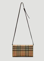 Thumbnail for your product : Burberry Vintage Check Canvas Wallet Bag in Beige