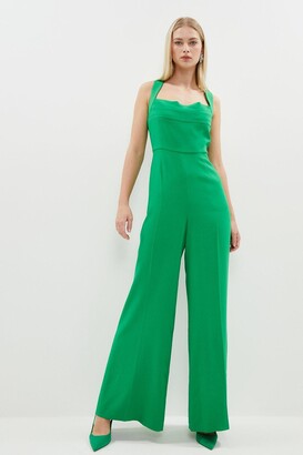 Nili Lotan Cotton Marie Jumpsuit in Green Womens Clothing Jumpsuits and rompers Full-length jumpsuits and rompers 
