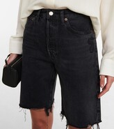 Thumbnail for your product : AGOLDE Ira mid-rise wide-leg denim shorts