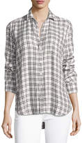 Thumbnail for your product : Frank And Eileen Eileen Grid-Print Long-Sleeve Button-Front Shirt