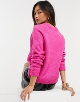 Thumbnail for your product : Selected V neck jumper in pink