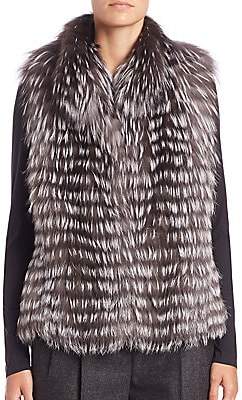 Michael Kors Collection Women's Horizontal Fox Fur Vest