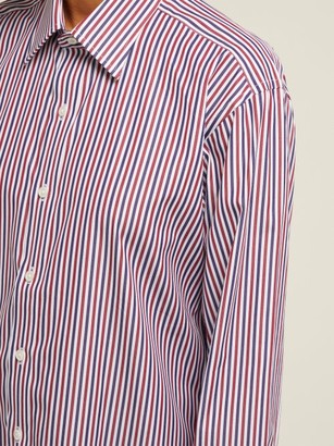 Emma Willis Striped Cotton Shirt - Red Navy