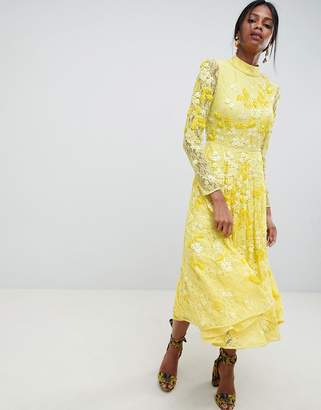 ASOS Edition EDITION All Over Lace Embellished Midi Dress