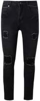 Thumbnail for your product : boohoo Skinny Fit Jeans With Patchwork Repairing