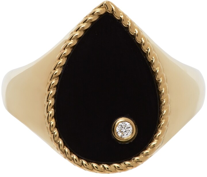 Onyx Signet Ring | Shop the world's largest collection of fashion 