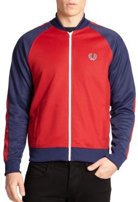 Fred Perry Cotton-Blend Colorblock Track Jacket