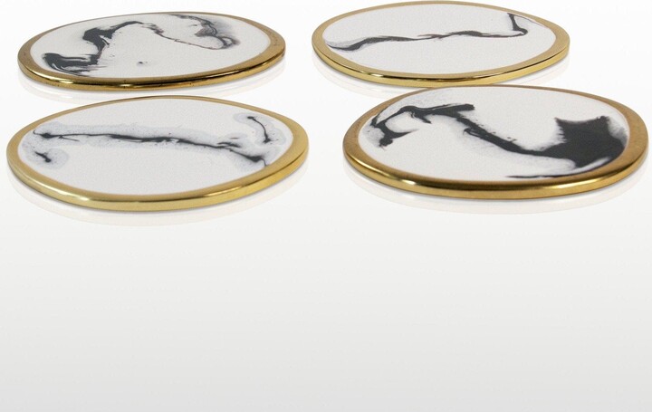 Lunares Bianco Nero Coaster - Set of 4