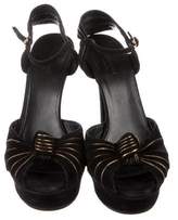 Thumbnail for your product : Gucci Suede Knotted Sandals