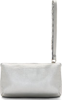 Thumbnail for your product : Givenchy Silver Sugar Leather Pandora Wristlet Clutch