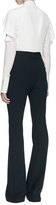 Thumbnail for your product : Alexander McQueen Flat-Front Flared Crepe Pants