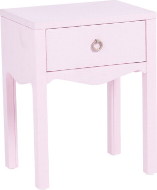 TJMAXX 22.5X19 Linen Wrap Swoop Lillian Side Table