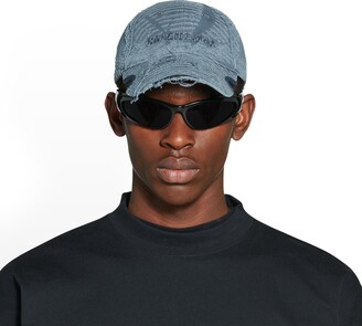 BALENCIAGA キャップ LASER DESTROYED cap Balenciaga Black Laser Destroyed Cap Balenciaga