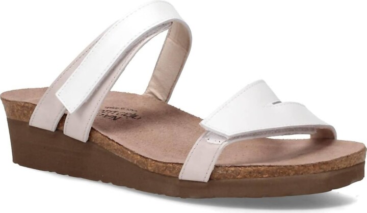 Women's Presley Sandal In Pearl White Leather Quartz