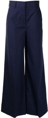 MSGM Flared High-Waisted Trousers