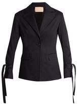 Thumbnail for your product : Brock Collection Jadine Single Breasted Cotton Drill Blazer - Womens - Navy