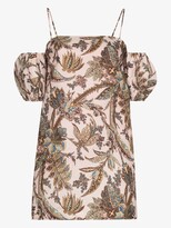 Thumbnail for your product : ALÉMAIS ALEMAIS - Neutrals Estella Floral Print Mini Dress