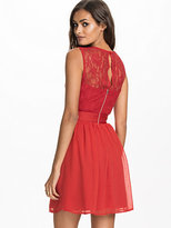 Thumbnail for your product : Elise Ryan Lace Top Chiffon Dress